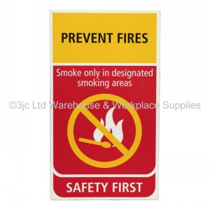 Warehouse Safety Sign Smoke Only In Smoking Area